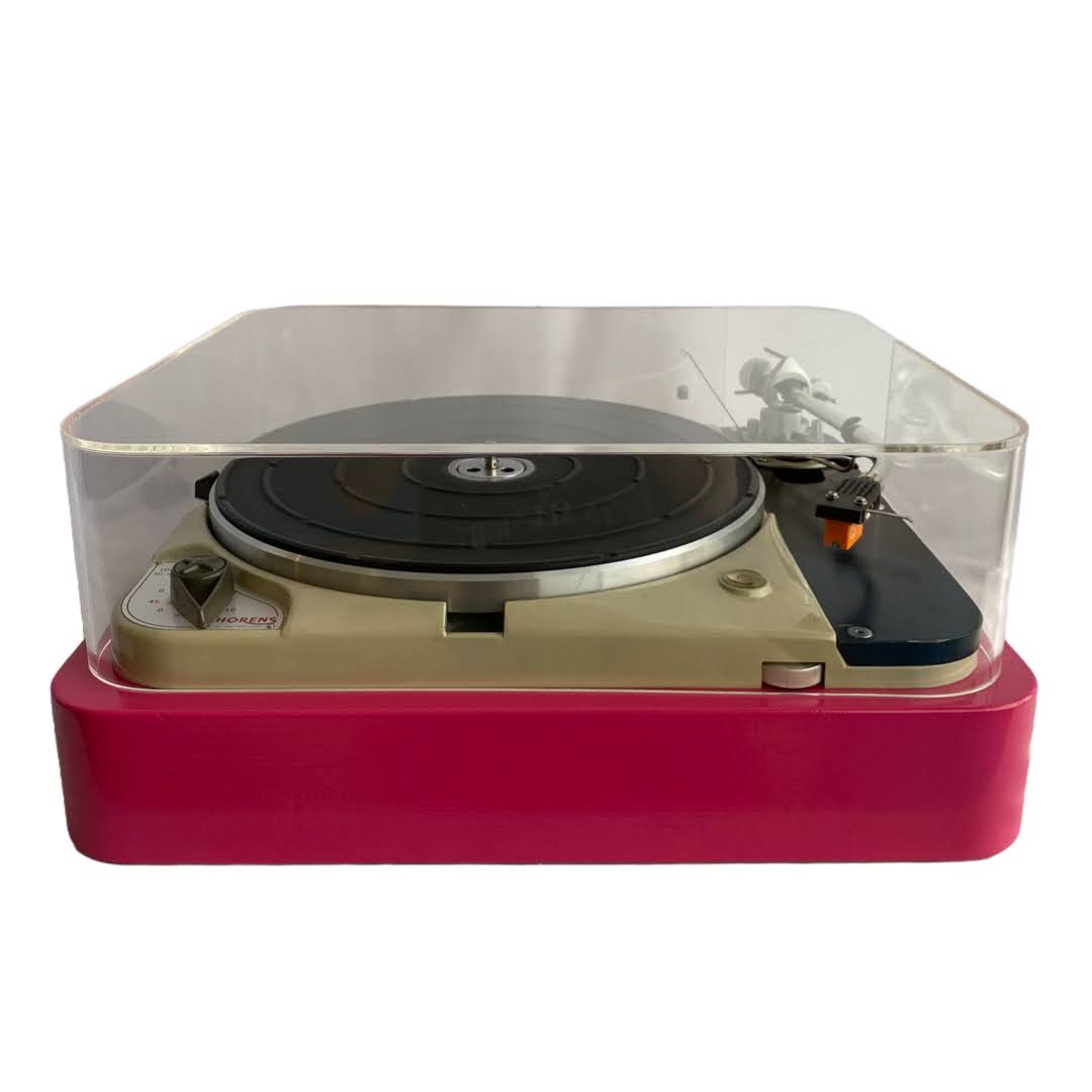 Thorens TD-124 Turntable, choice of base. In production 1957-1967.